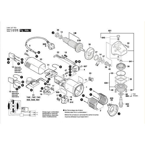 Запчасти для УШМ Bosch GWS 8-125C